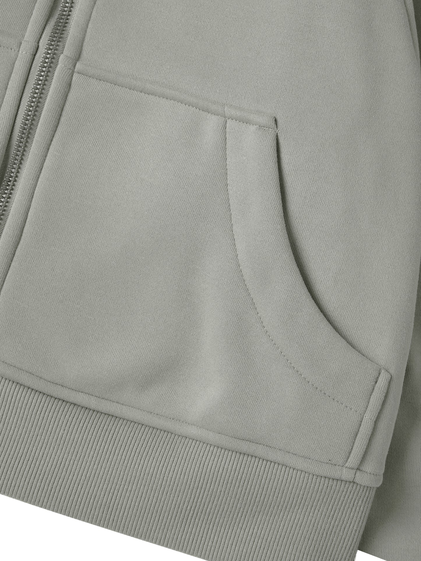 Cropped Zip Hoodie