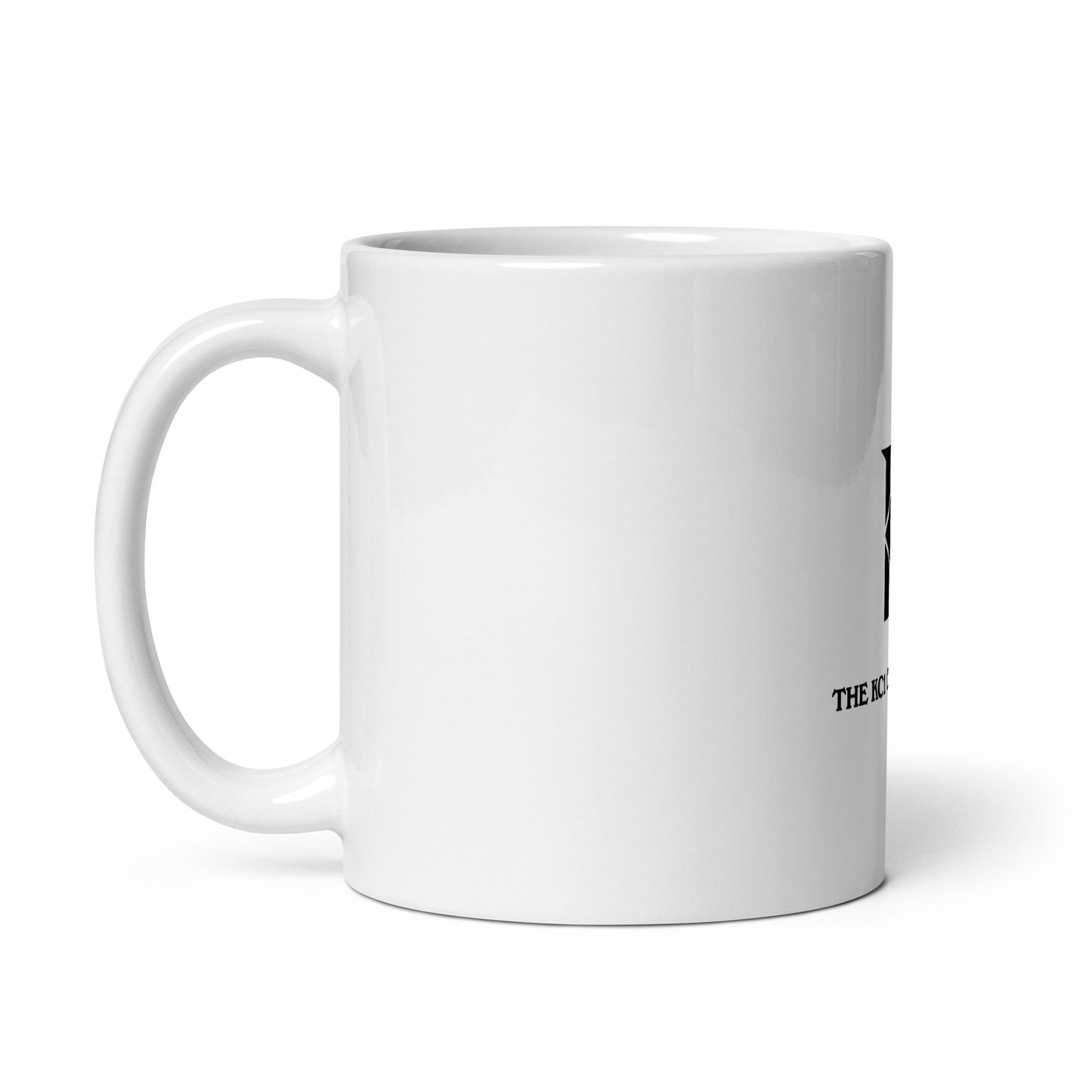 White glossy mug