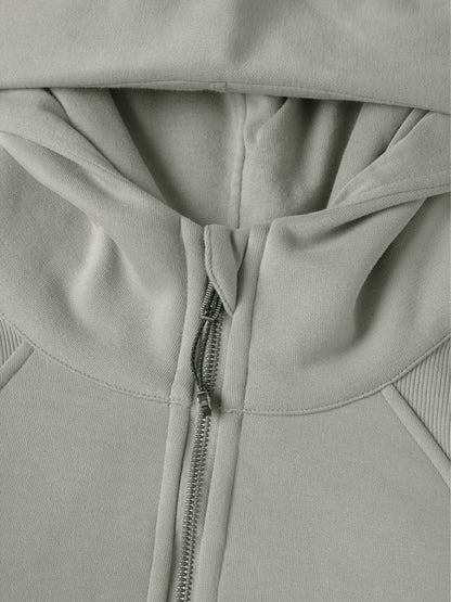 Cropped Zip Hoodie