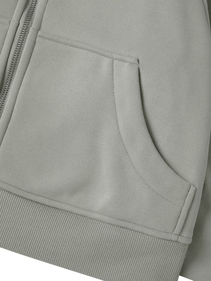 Cropped Zip Hoodie