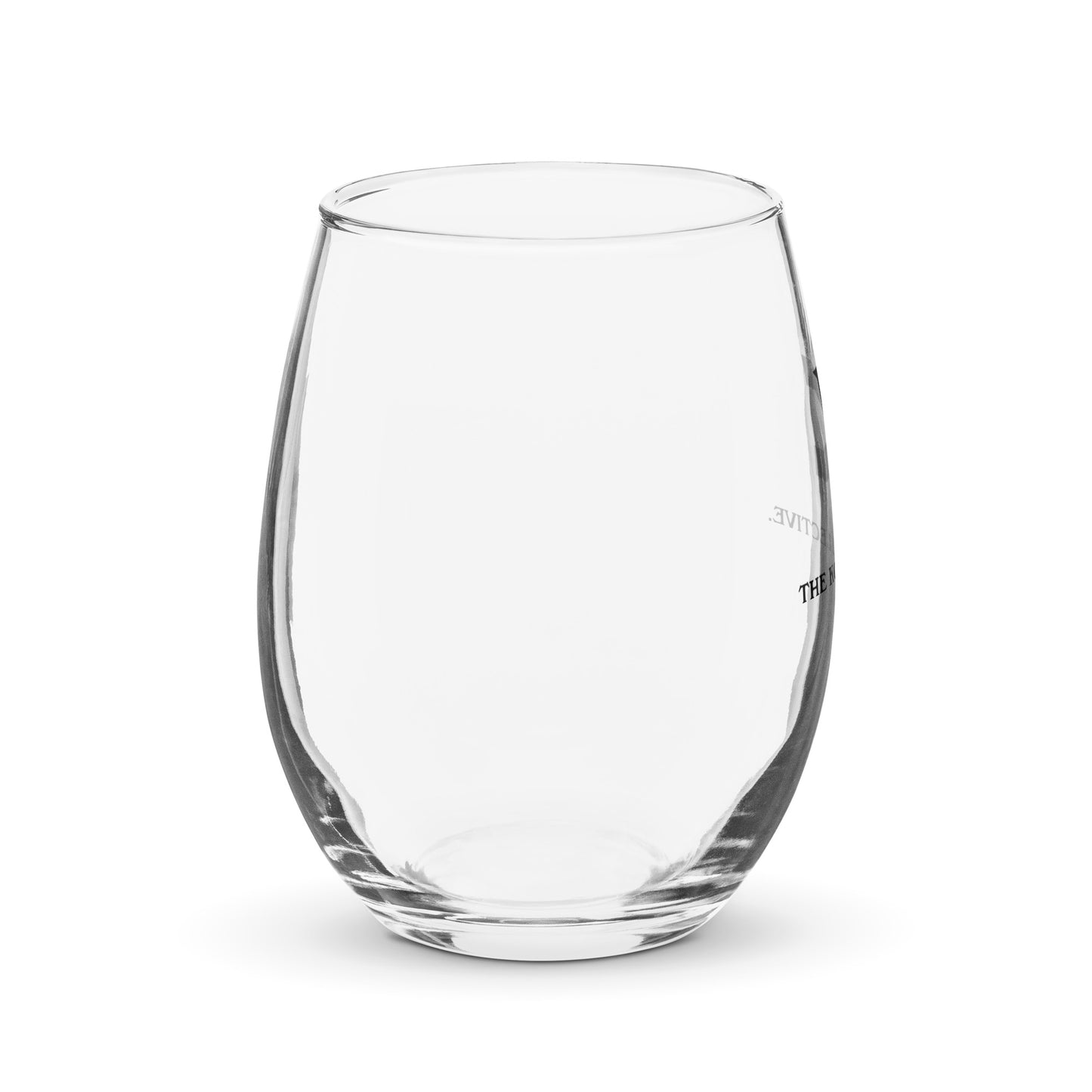 Stemless wine glass