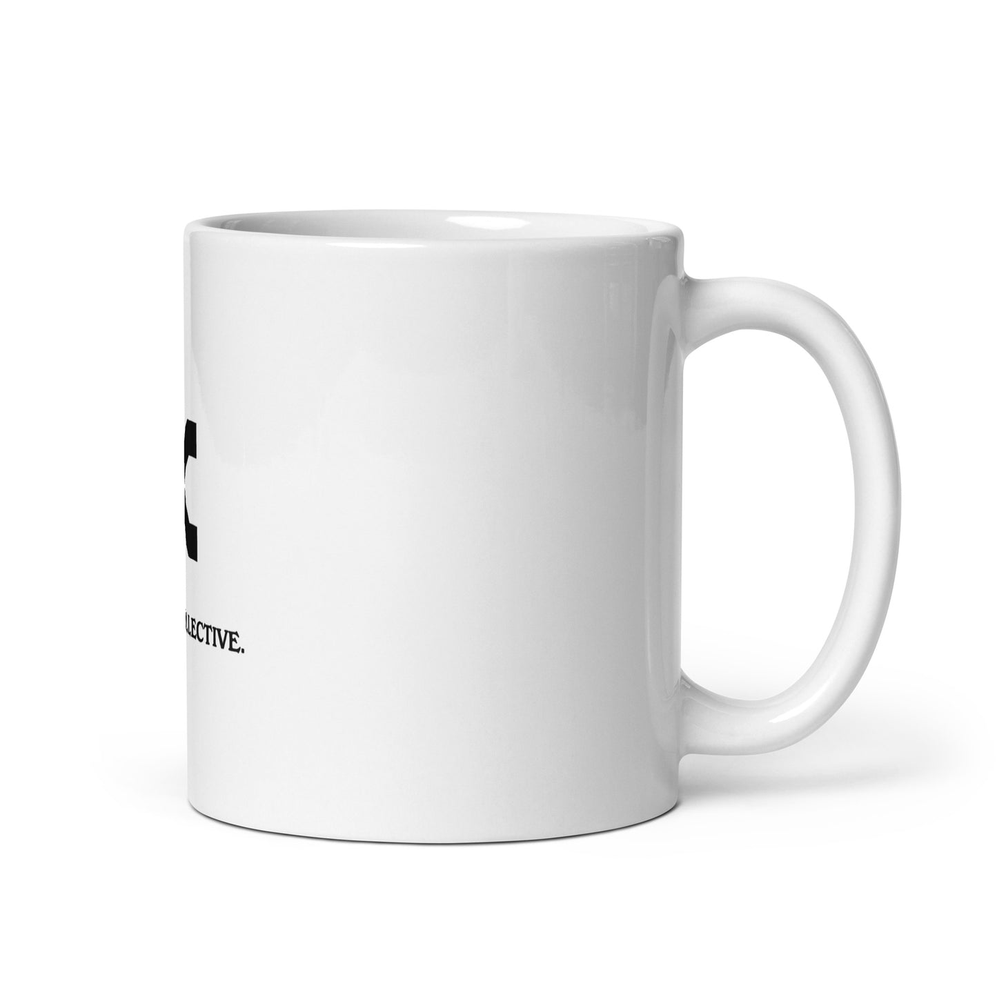 White glossy mug